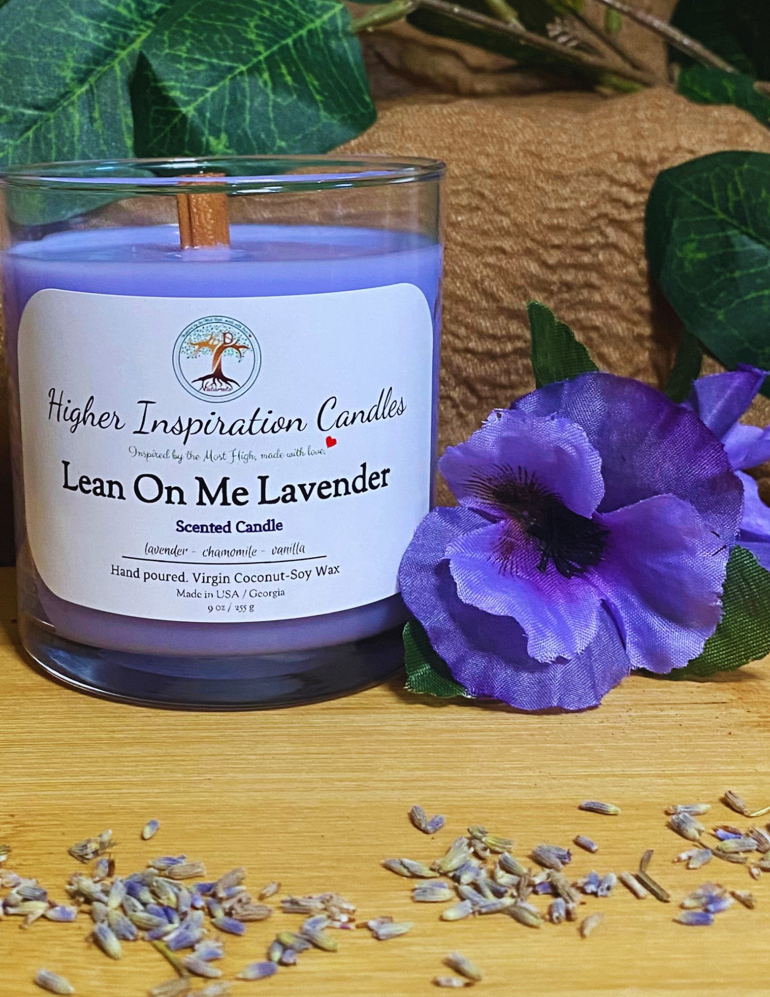 Lavender and Linen Crackling Wood Wick Candle 11 oz